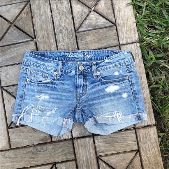 American Eagle Outfitters Pants - American Eagle Destroyed Shorts Size 0